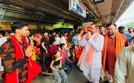 भव्य कांवड़ यात्रा में शामिल हुए विधायक और जनप्रतिनिधि, 'बोल बम' के जयघोष से गूंजा शहर