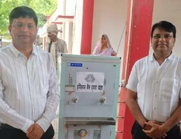 तहसील परिसर में इंडियन बैंक ने लगाया वाटर कूलर