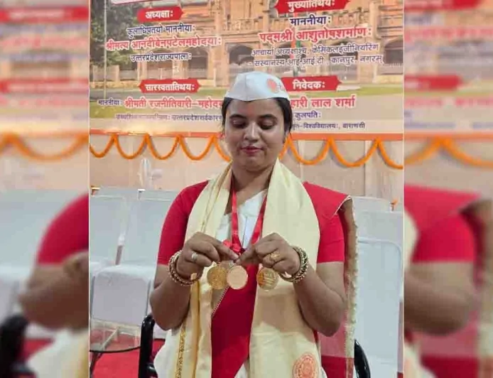 हमीरपुर की बेटी का कमाल : सम्पूर्णानन्द संस्कृत विश्वविद्यालय में संगम शुक्ला को मिले 3 स्वर्ण पदक