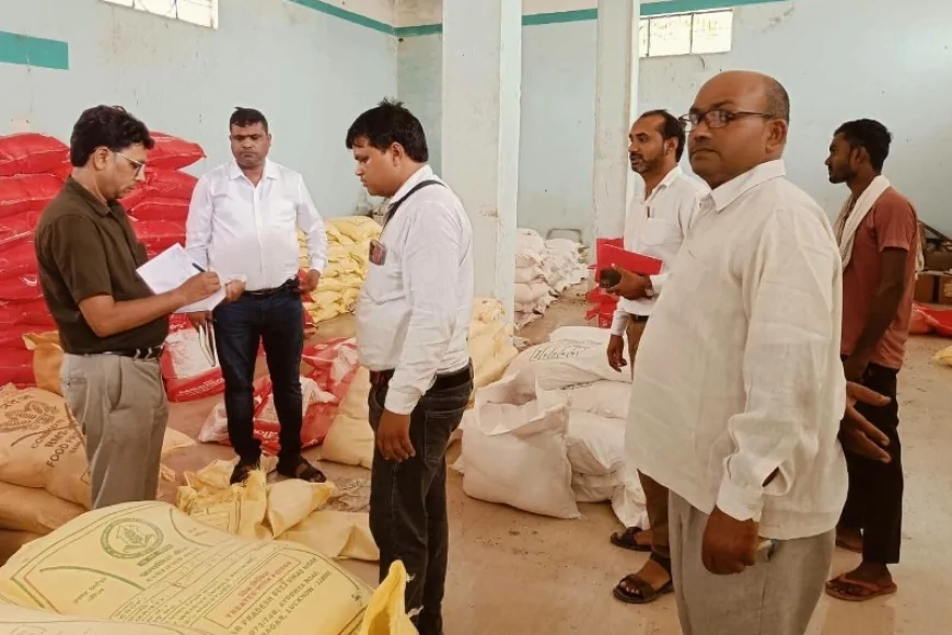 राजकीय बीज भंडार व पीसीएफ केंद्रों का उप कृषि निदेशक ने किया निरीक्षण