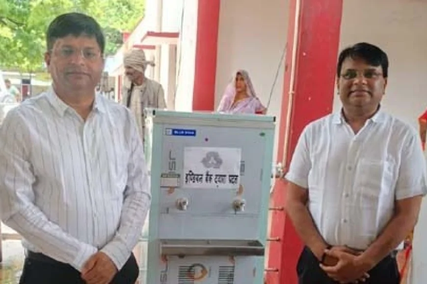तहसील परिसर में इंडियन बैंक ने लगाया वाटर कूलर