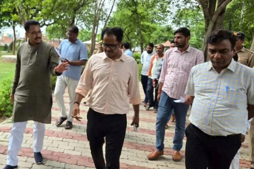 अटल पार्क कोठी तालाब का डीएम ने किया निरीक्षण