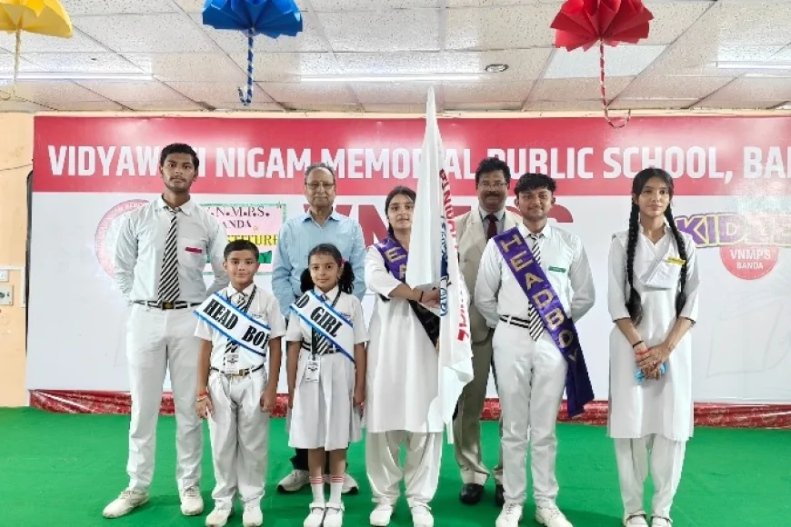 विद्यावती निगम मेमोरियल पब्लिक स्कूल, बाँदा में छात्र परिषद का भव्य शपथ ग्रहण, विद्यार्थियों ने संभाली नेतृत्व की कमान