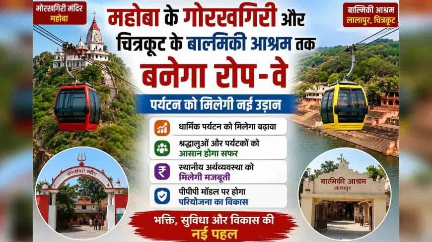 महोबा के गोरखगिरी और चित्रकूट के बाल्मीकि आश्रम तक बनेगा रोप-वे, पर्यटन को मिलेगी नई उड़ान
