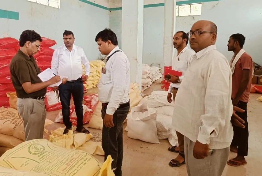 राजकीय बीज भंडार व पीसीएफ केंद्रों का उप कृषि निदेशक ने किया निरीक्षण
