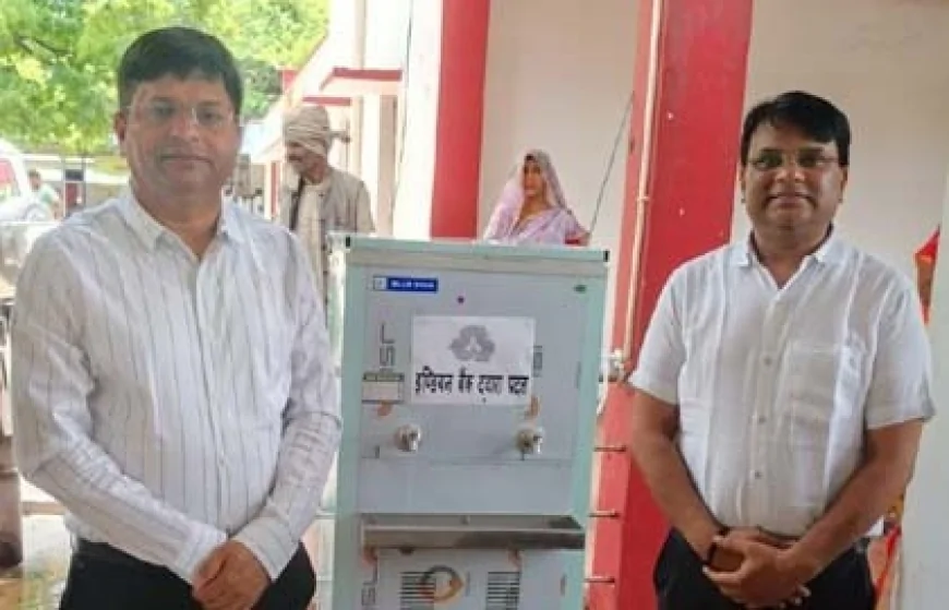 तहसील परिसर में इंडियन बैंक ने लगाया वाटर कूलर