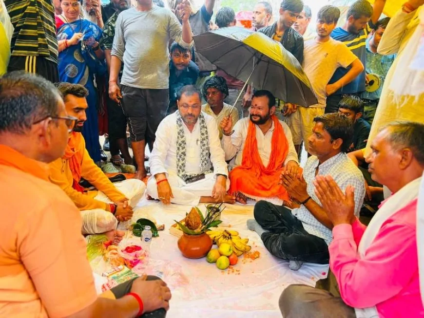 बांदा में करोड़ों की विकास परियोजनाओं का शिलान्यास, सदर विधायक और नगर पालिका अध्यक्ष ने किया भूमि पूजन