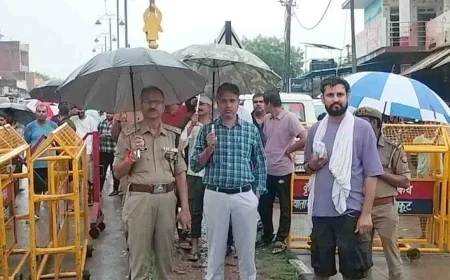 बाढ़ से बचाव एवं सुरक्षा इंतजामों का लिया जायजा
