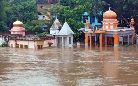 लगातार हुई बारिश से बाढ़ का कहर, चहुंओर दिखा तबाही का मंजर