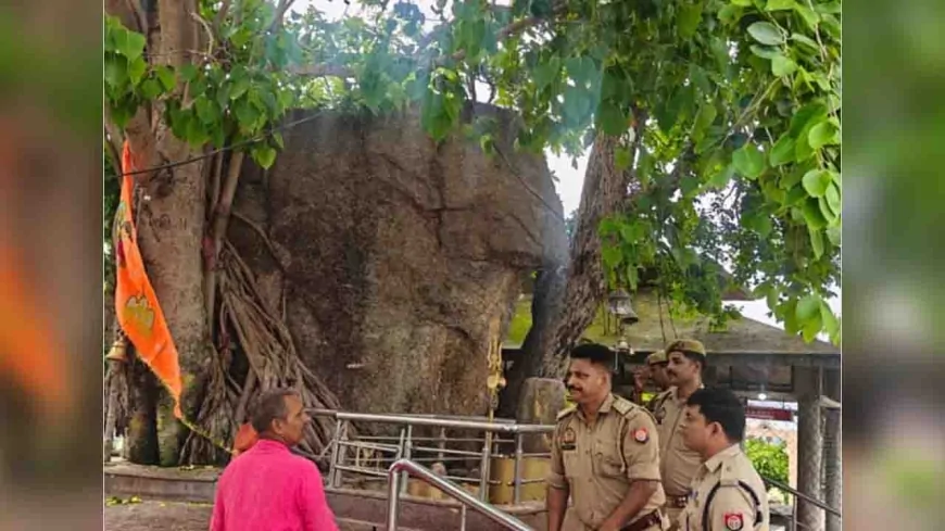 मंदिरों का भ्रमण कर एएसपी ने सुरक्षा का लिया जायजा