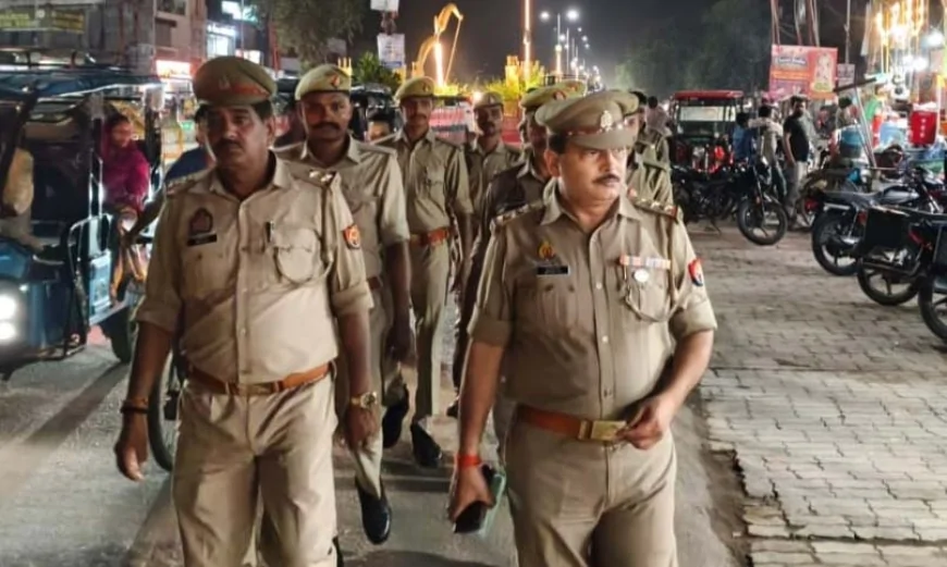 पुलिस ने कांवड यात्रा के दृष्टिगत किया पैदल गश्त