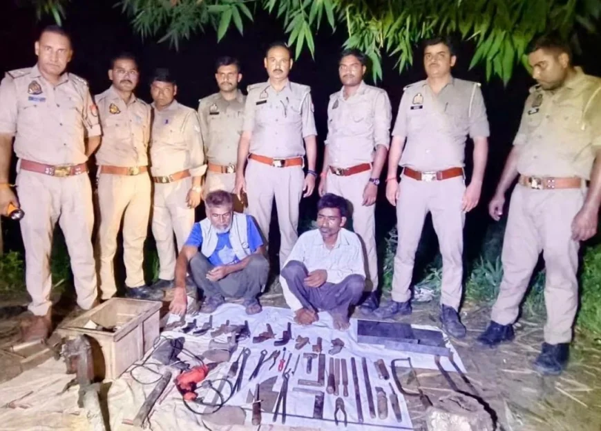 नरैनी में अवैध शस्त्र फैक्ट्री का भंडाफोड़, दो आरोपी गिरफ्तार