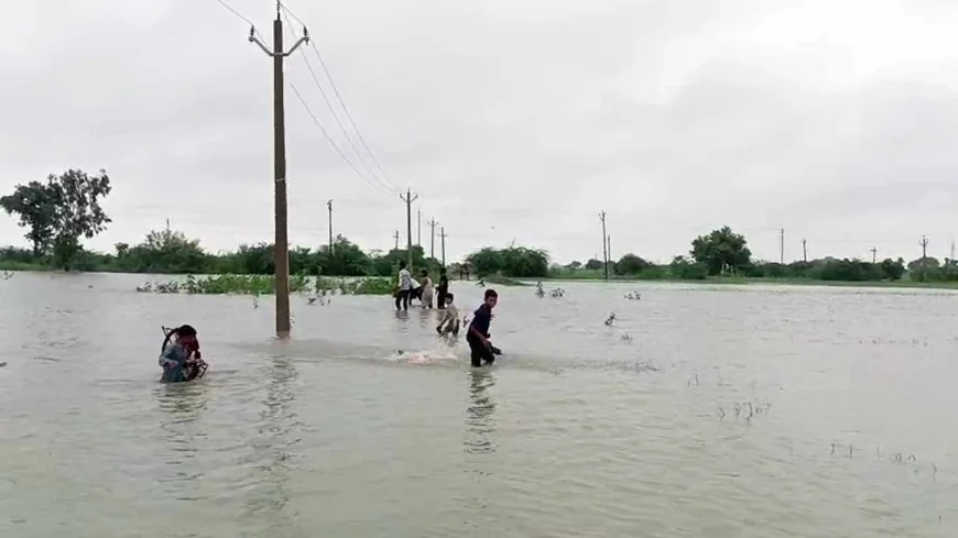 जलभराव ने रोका जगनपुर का रास्ता, रक्षाबंधन पर ग्रामीणों की बढ़ी मुश्किलें