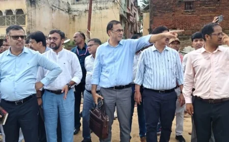 चित्रकूट बाढ़ त्रासदी का जायजा लेने आए पांच विभागों के प्रमुख सचिव