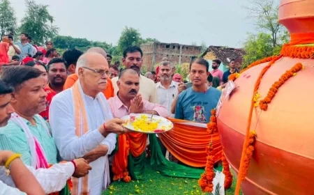 जनपद में सेवा संकल्प अभियान के कलश यात्रा का हुआ स्वागत