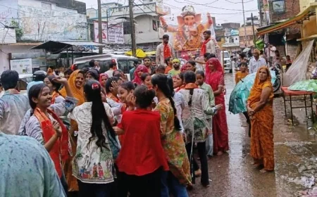 भक्तों ने नम आंखों से प्रतिमाओं का किया विसर्जन