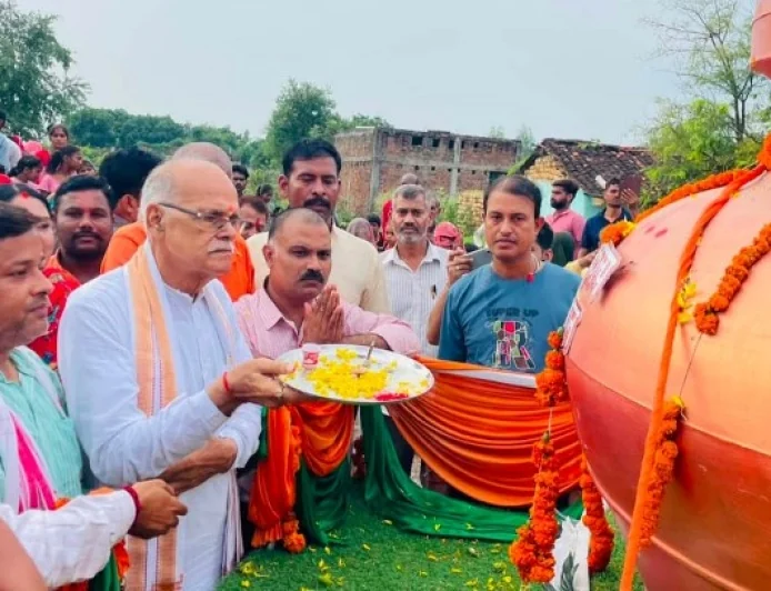जनपद में सेवा संकल्प अभियान के कलश यात्रा का हुआ स्वागत