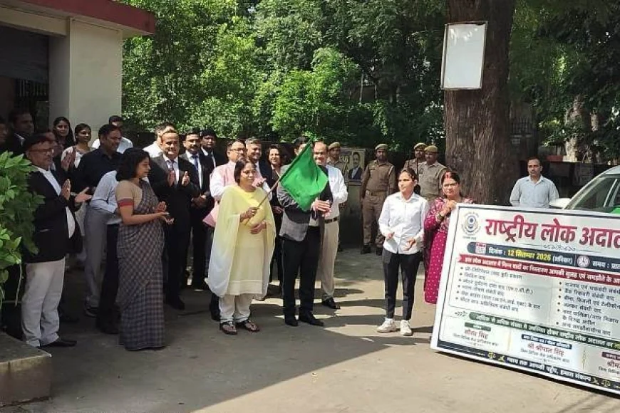 राष्ट्रीय लोक अदालत के प्रचार के लिए प्रचार वाहन रवाना