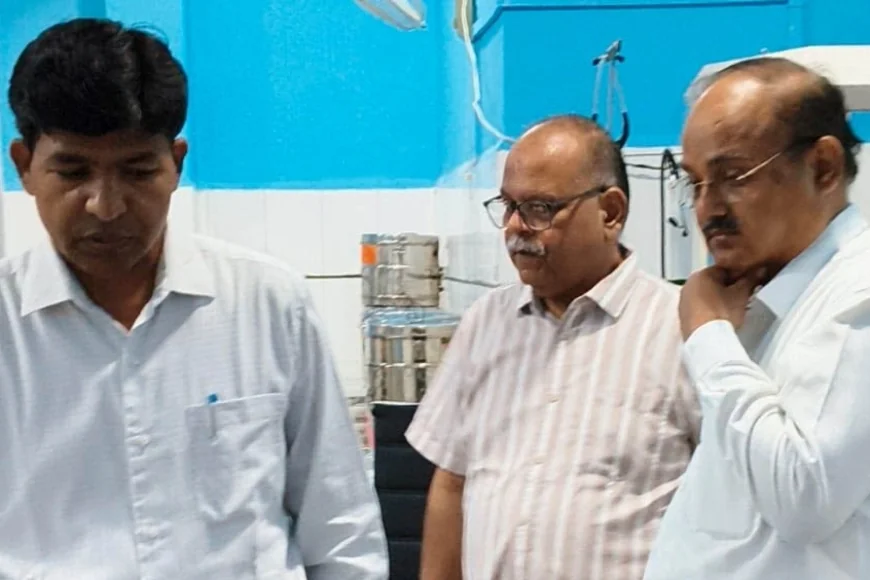 जिला चिकित्सालय में चल रहे निर्माण कार्यो का सीडीओ ने किया निरीक्षण