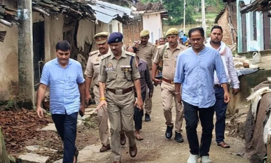 ग्राम सचिवालय में शरण लिए प्रभावित परिवारों से की मुलाकात