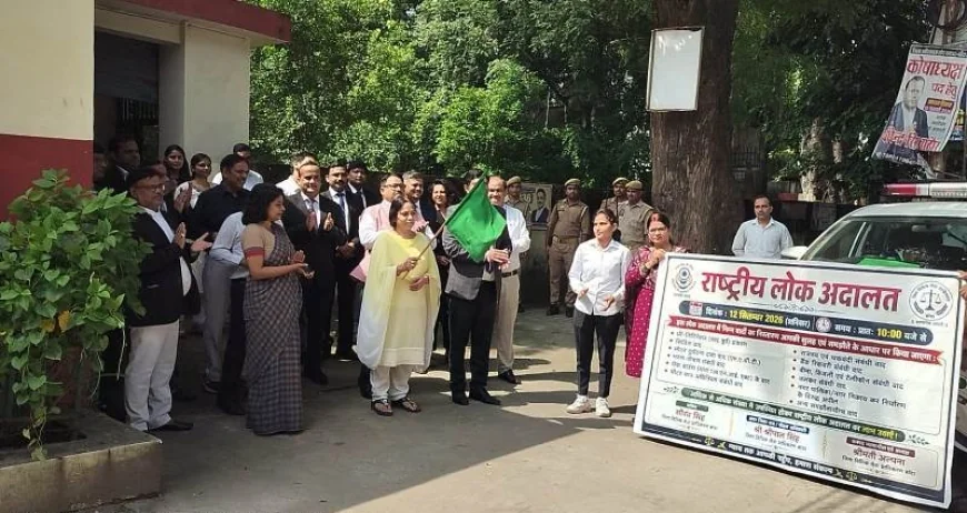 राष्ट्रीय लोक अदालत के प्रचार के लिए प्रचार वाहन रवाना