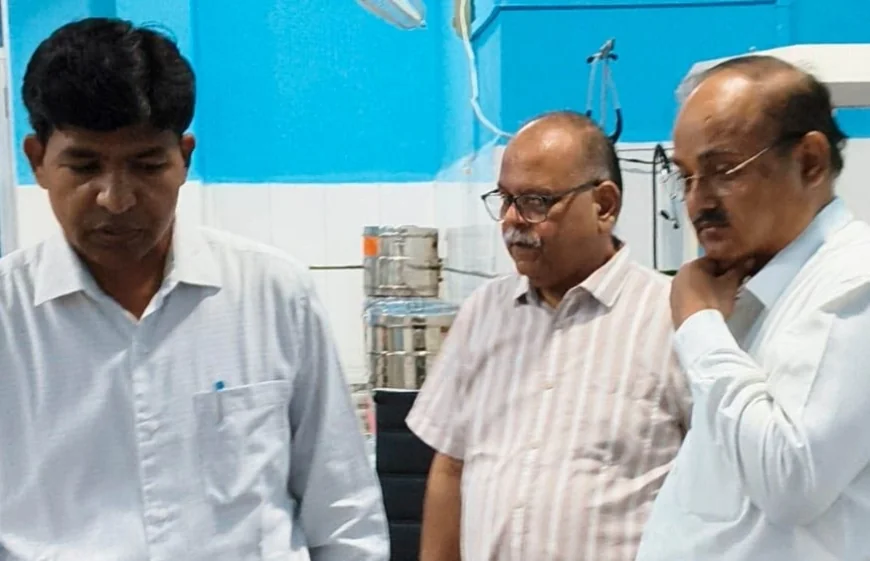 जिला चिकित्सालय में चल रहे निर्माण कार्यो का सीडीओ ने किया निरीक्षण