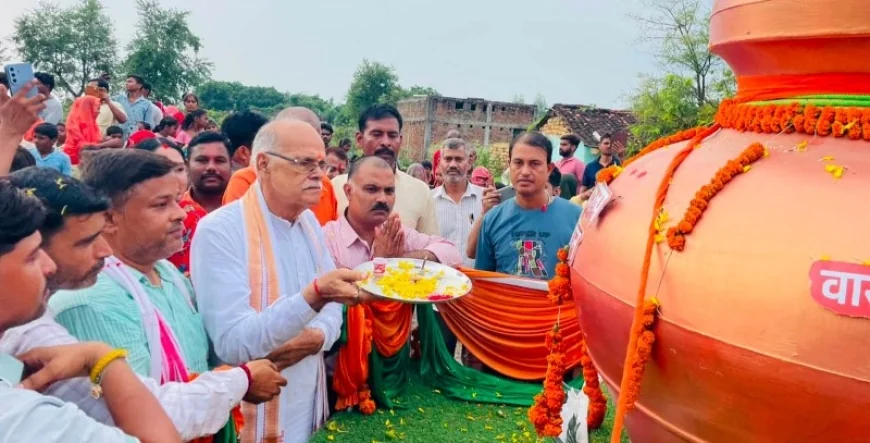 जनपद में सेवा संकल्प अभियान के कलश यात्रा का हुआ स्वागत
