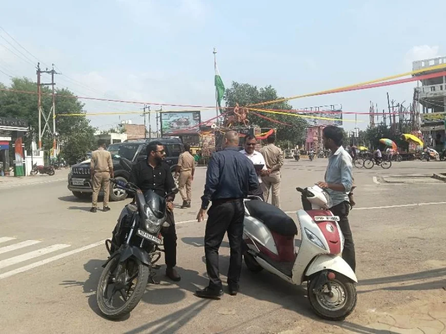 170 से अधिक वाहनों पर कार्रवाई, 5 वाहन सीज