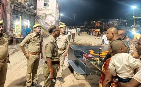 एसपी ने पितृविसर्जनी अमावस्या मेला प्रबंध का किया निरीक्षण