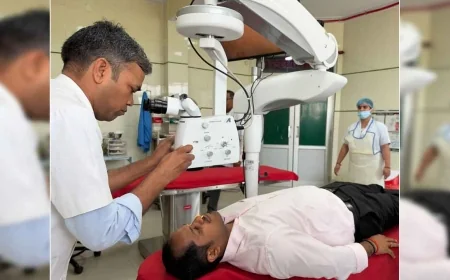 विश्व दृष्टि दिवस पर डीएम ने जिला चिकित्सालय का किया निरीक्षण