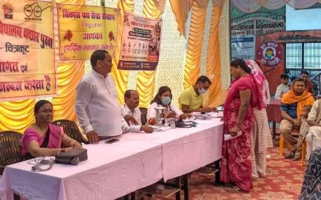 कछार पुरवा में सेवा का संगम : 328 ग्रामीणों की निःशुल्क स्वास्थ्य जाँच, 80 को मिले चश्मे