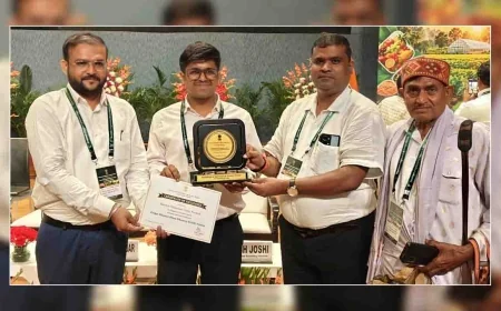 कृषि उत्पादकता में वृद्धि के क्षेत्र में उत्कृष्ट कार्यों के लिए जनपद को मिला श्रेष्ठता प्रमाण पत्र