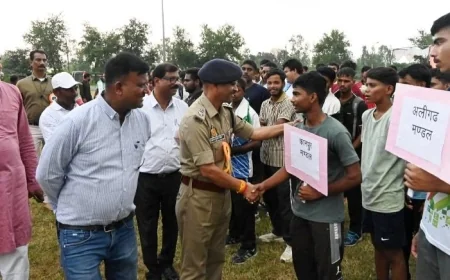 एसपी ने प्रदेश स्तरीय सीनियर पुरुष हैण्डबॉल प्रतियोगिता का किया शुभारम्भ