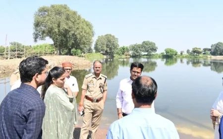 डीएम-एसपी ने दुर्गा प्रतिमा विसर्जन स्थलों का लिया जायजा