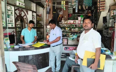 उर्वरक केंद्रों पर छापामार कर भरें संदिग्ध नमूने, एक दुकान निलंबित