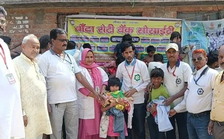 रोटी बैंक सोसाइटी ने ग्राम कहला में 350 जरूरतमंदों को बांटी सामग्री